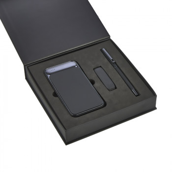 5057 Hediyelik Set - Led işıklı 10.000Mah Powerbank - Led işıklı Usb Bellek Led işıklı Rubber Metal Kalem